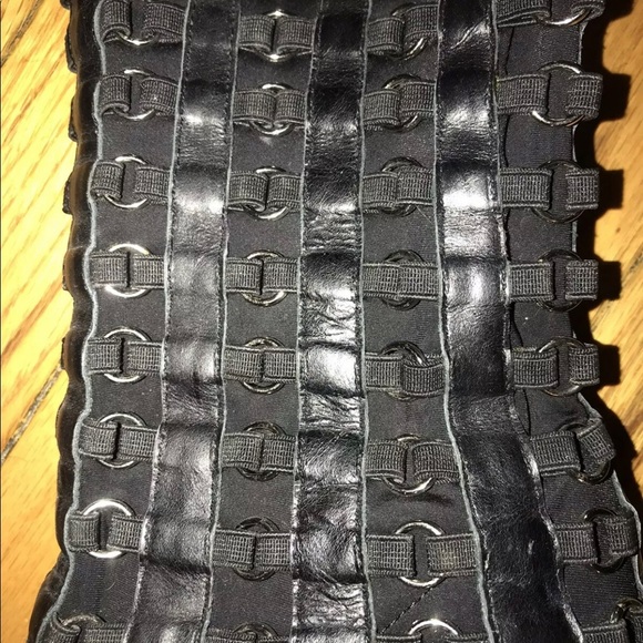 Havana Last Jeffrey Campbell Women Black O-Ring Boots US 8.5 Spiral Heel Punk - Picture 6 of 14